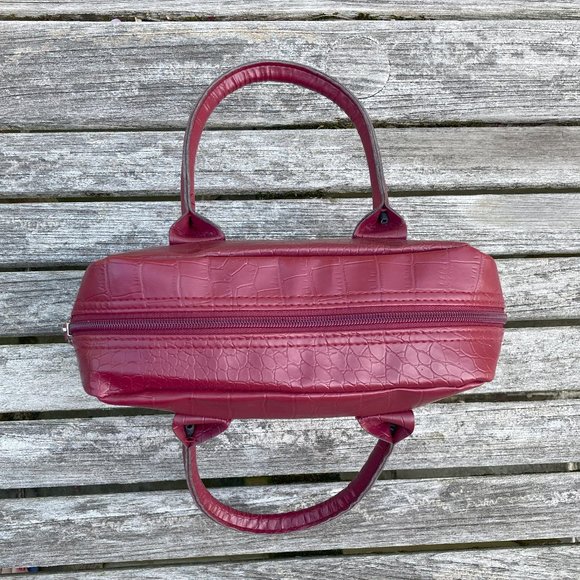 🆕Faux Leather Handbag Purse Bag - Burgundy - Picture 5 of 11
